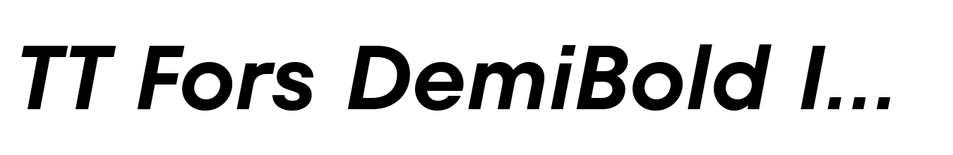 TT Fors DemiBold Italic
